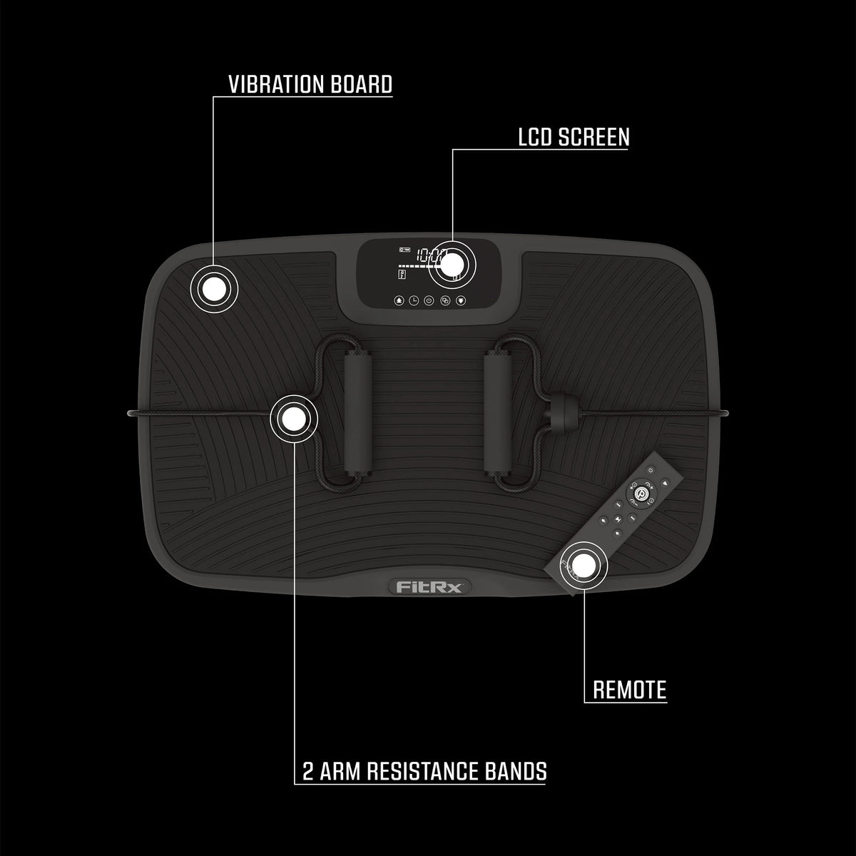 Black Vibration Plate Exercise Machine N288