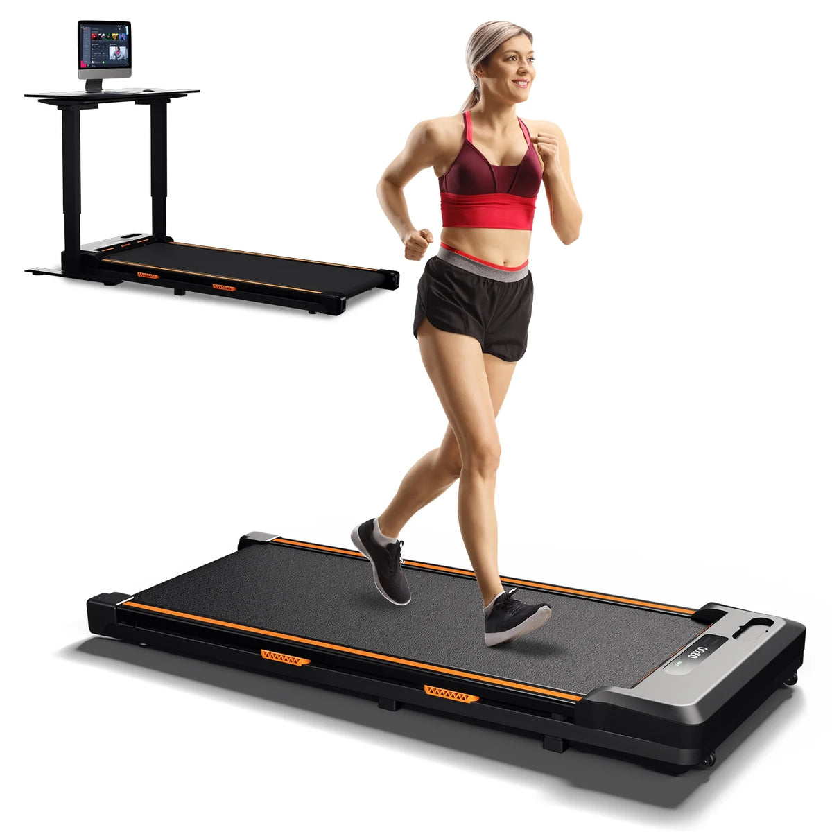 2 in 1 Under Desk Treadmill with Remote Control and LED Display W42707