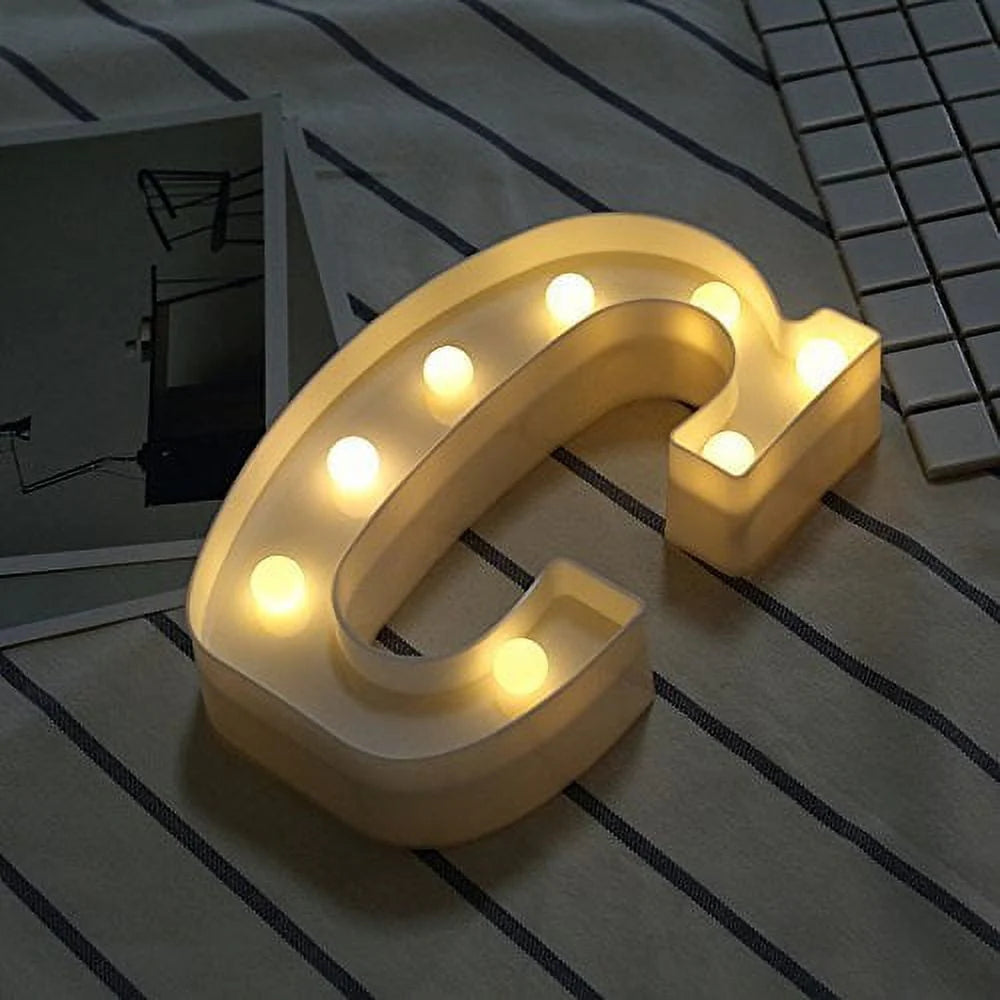 Light up Letter LED Alphabet Number Symbol Plastic Decoration X951