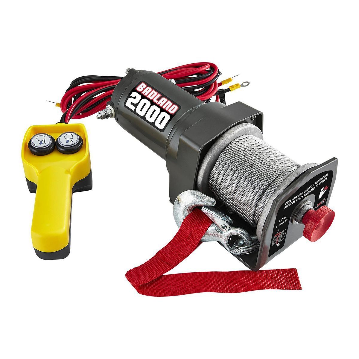 2000 lb Utility Trailer Winch with Steel Rope N2765