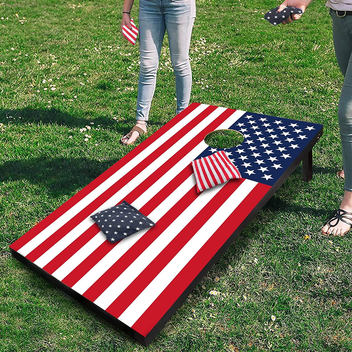American Flag Cornhole Boards Set O146032