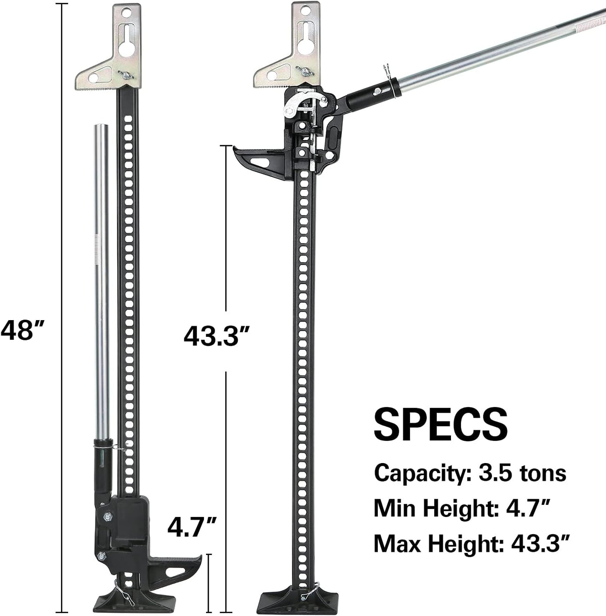 48 Off-Road High Lift Jack 3.5 Tons Capacity U527407