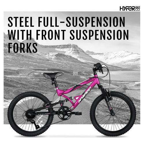 20 Girl's Mountain Bike for Kids, Magenta O1326