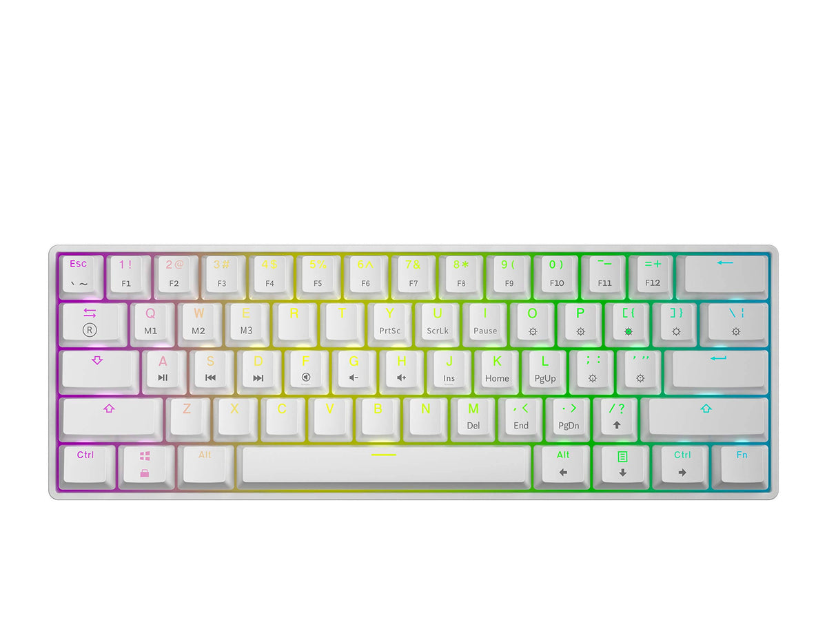 61 Keys Multi Color RGB LED Backlit Wired Mechanical Gaming Keyboard Y97356