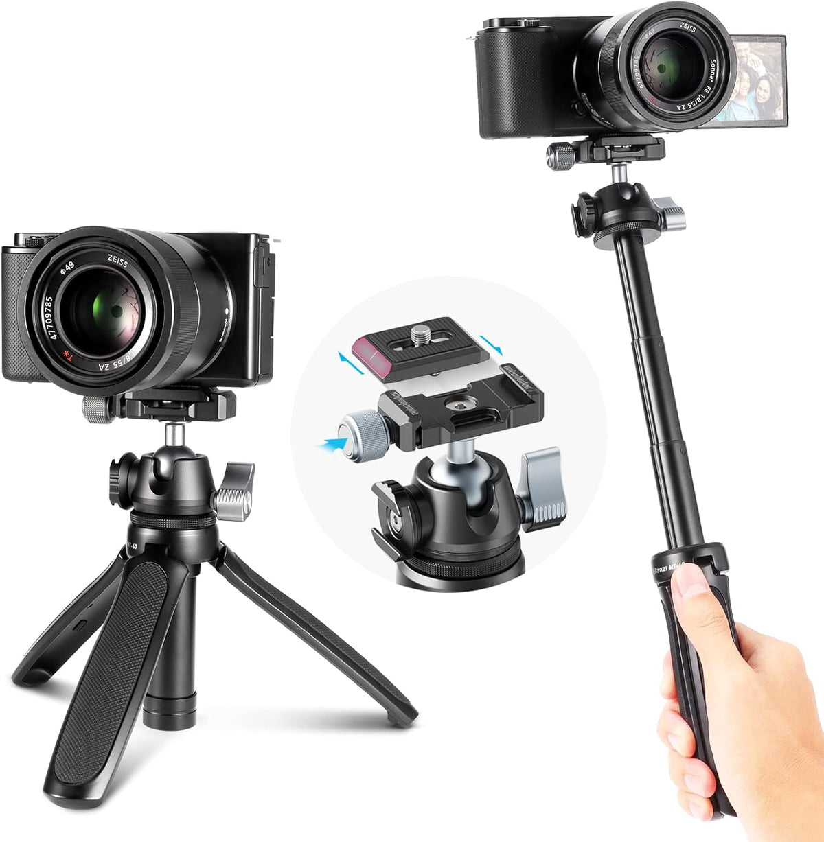 Aluminum Alloy Mini Camera Tripod with Ball Head H156989