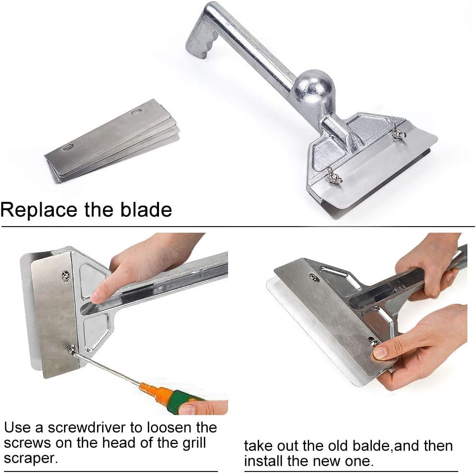 Heavy Duty Casting Aluminum Grill Scraper with 5 Blades U335
