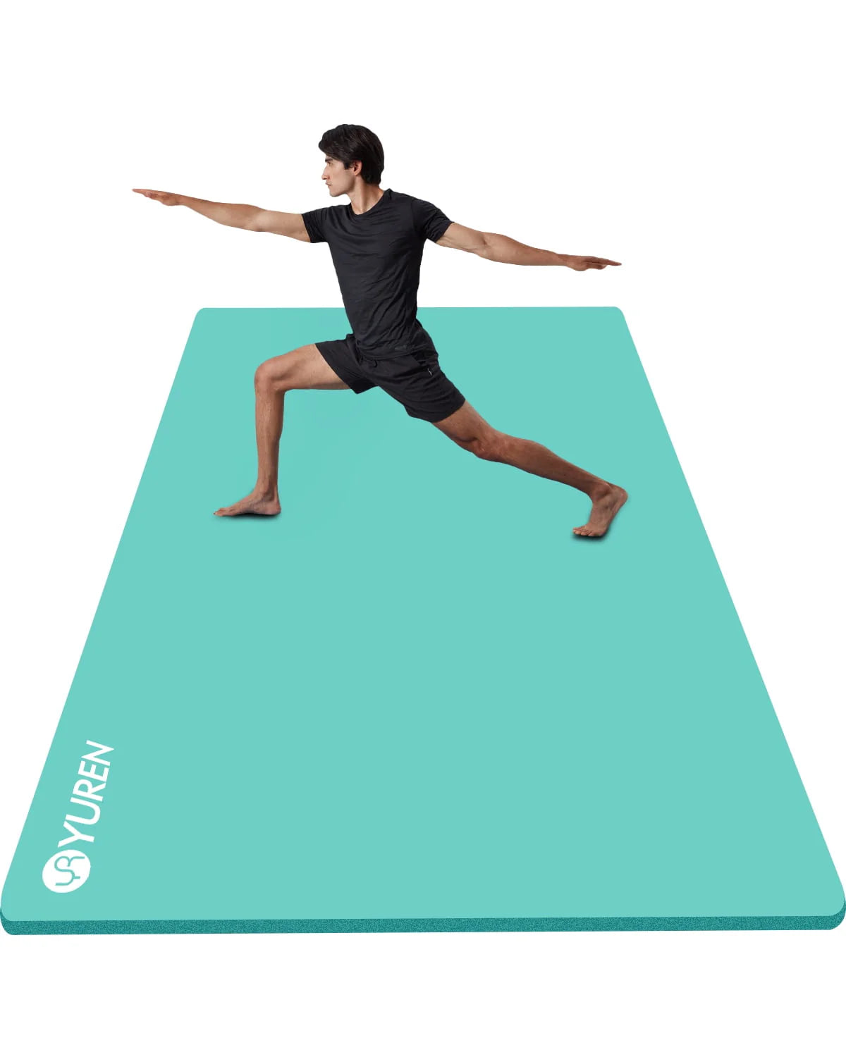 Extra Large 1/2 Thick Black Yoga Mat C79495