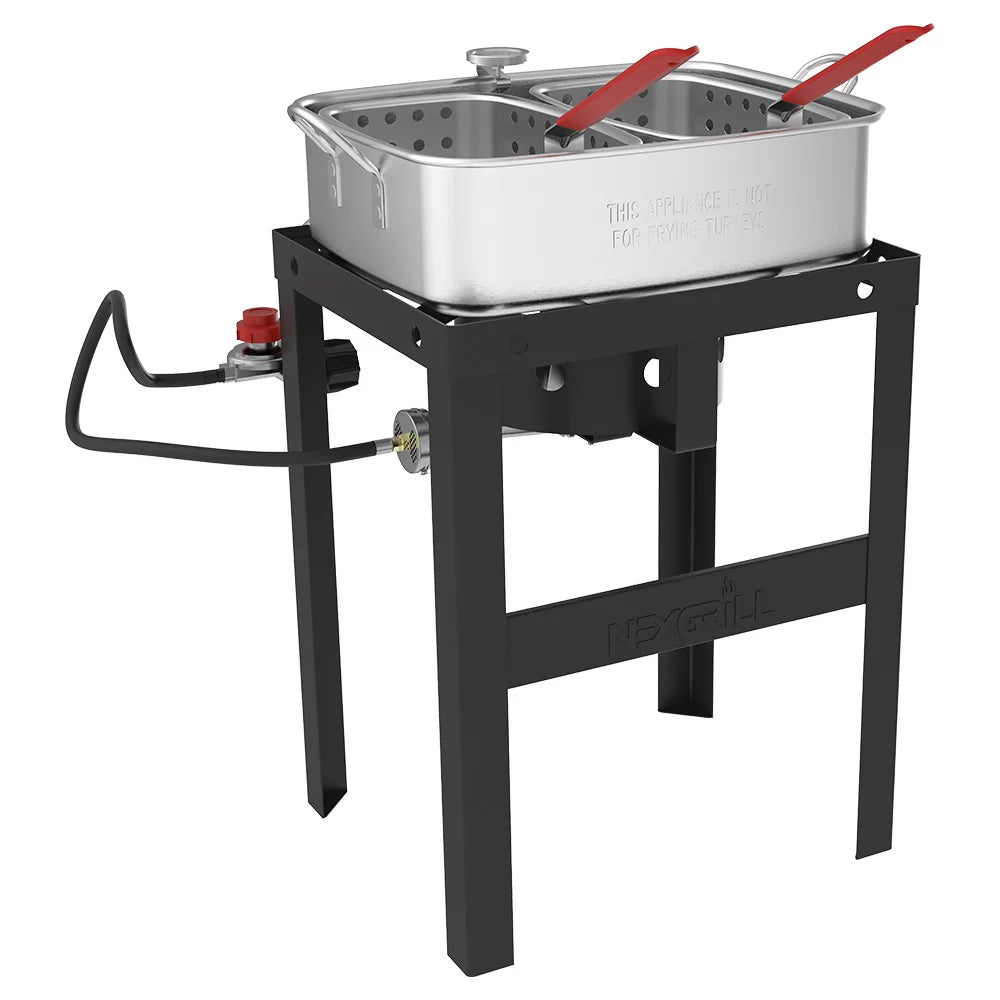 18 Qt. Aluminum Fish Fryer with Double Basket W335230
