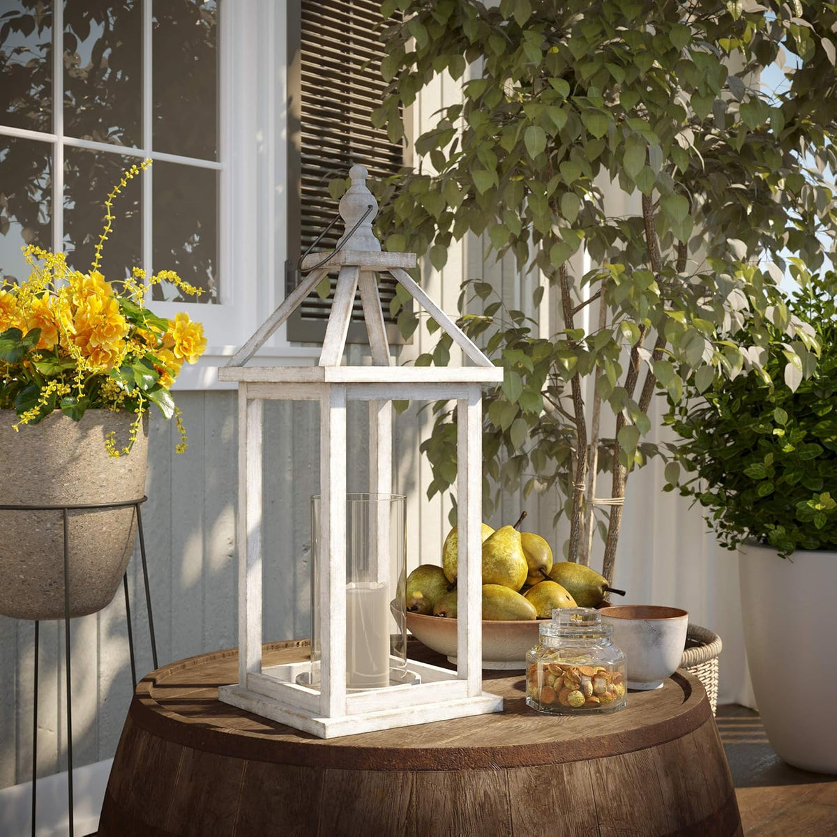 Decorative Wooden Lantern Candle Holder N13264