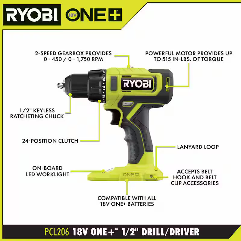 18V Cordless 2-Tool Combo Kit with Drill/Driver and Impact Driver I699837