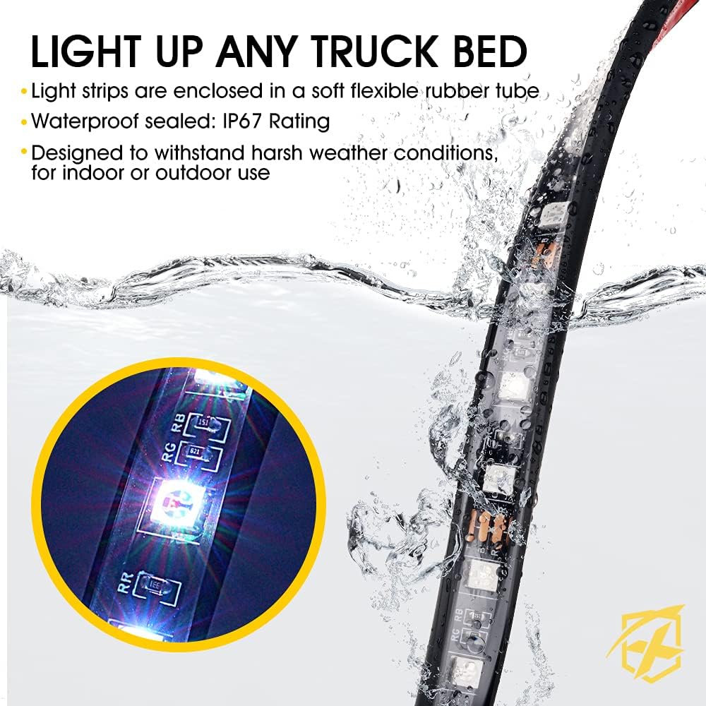 60 RGB Truck Bed Bluetooth Lights Kit X9055