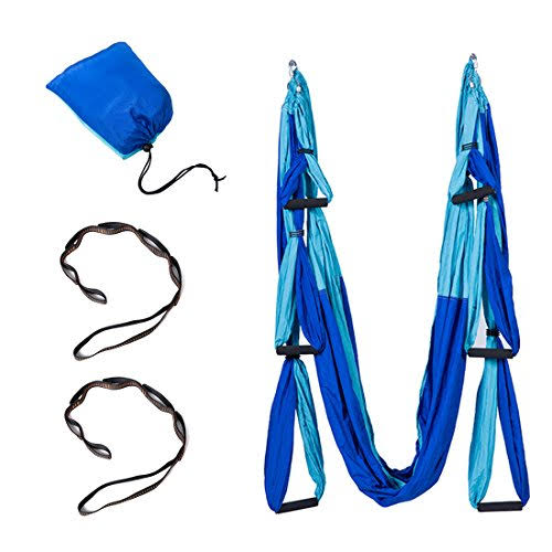 Aerial Yoga Hammock Swing with Six Handles and Steel Carabiners V5057