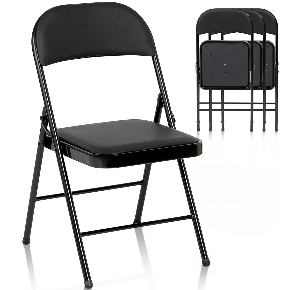 Black 4 Pack Folding Chairs D948