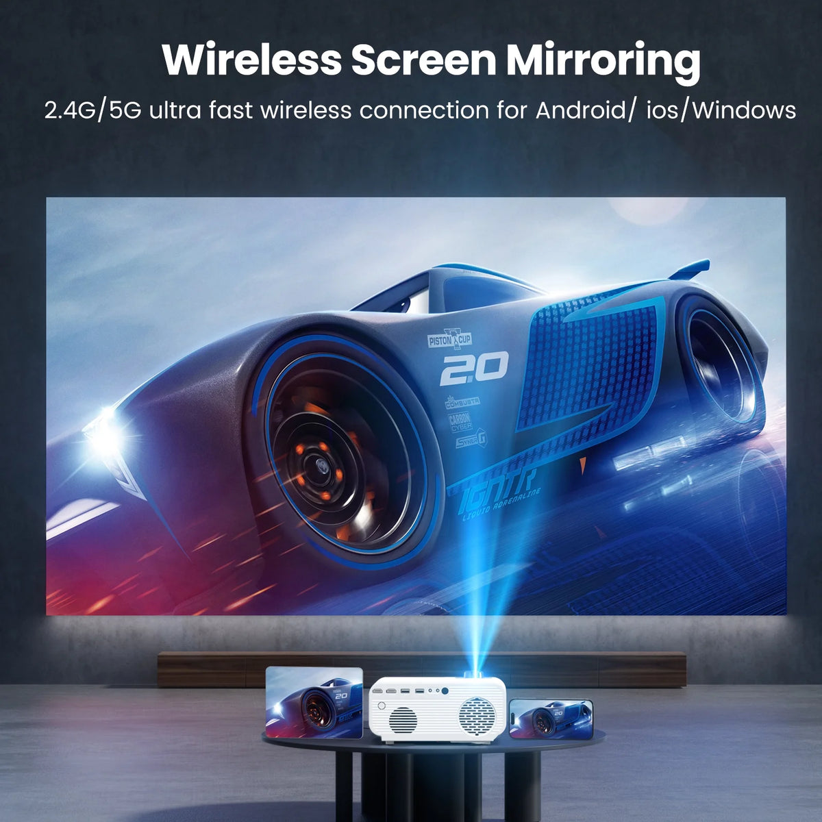 8500L Native 1080P 5G WiFi Bluetooth Projector H263