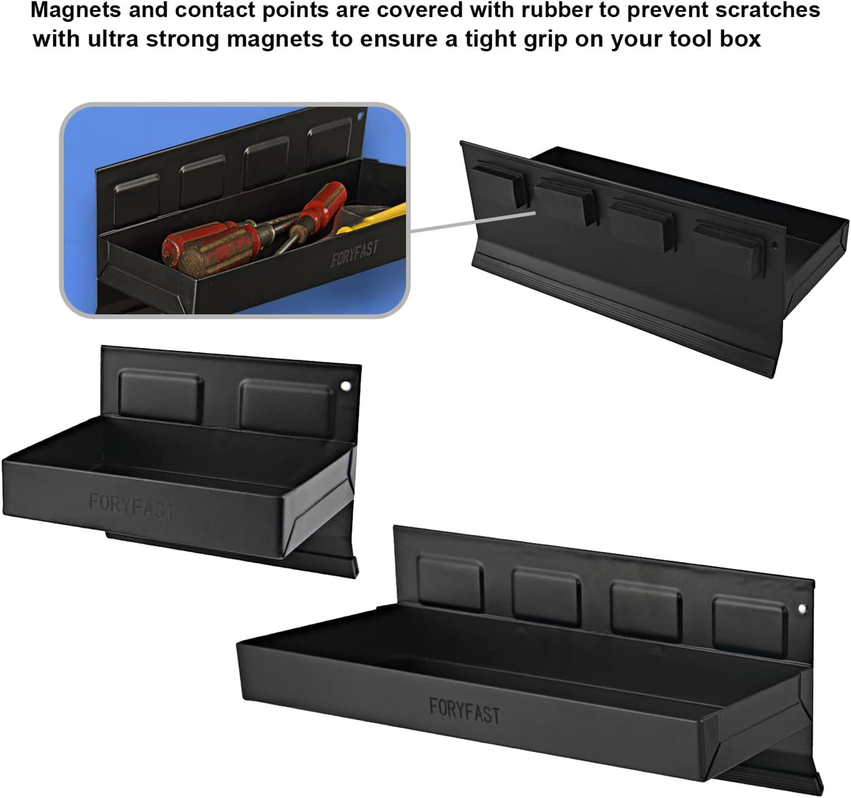 Magnetic Toolbox Tray Set and Holder 4-piece Q9985