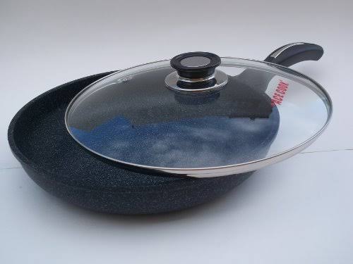 Ceramic Marble Coated Non Stick Cast Aluminium Fry Pan with Lid, 20 cm U7678