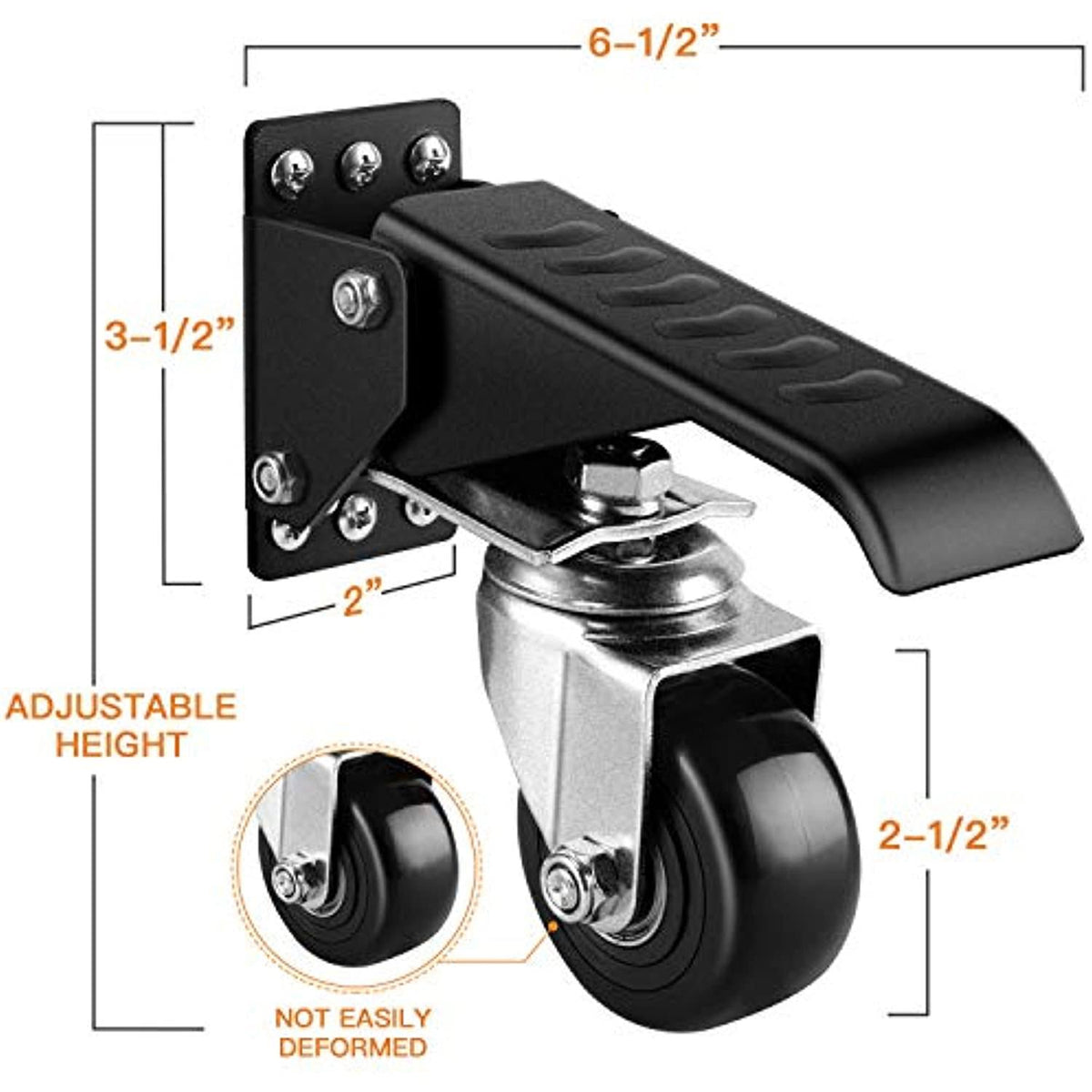 900 lbs Capacity Heavy Duty Retractable Workbench Casters Q8966