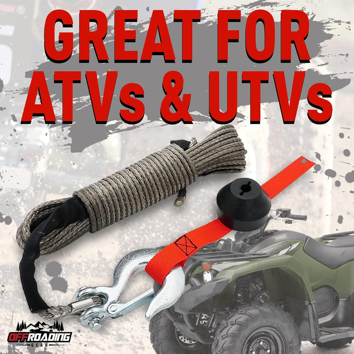 50'x1/4” Synthetic Winch Rope Kit M17293