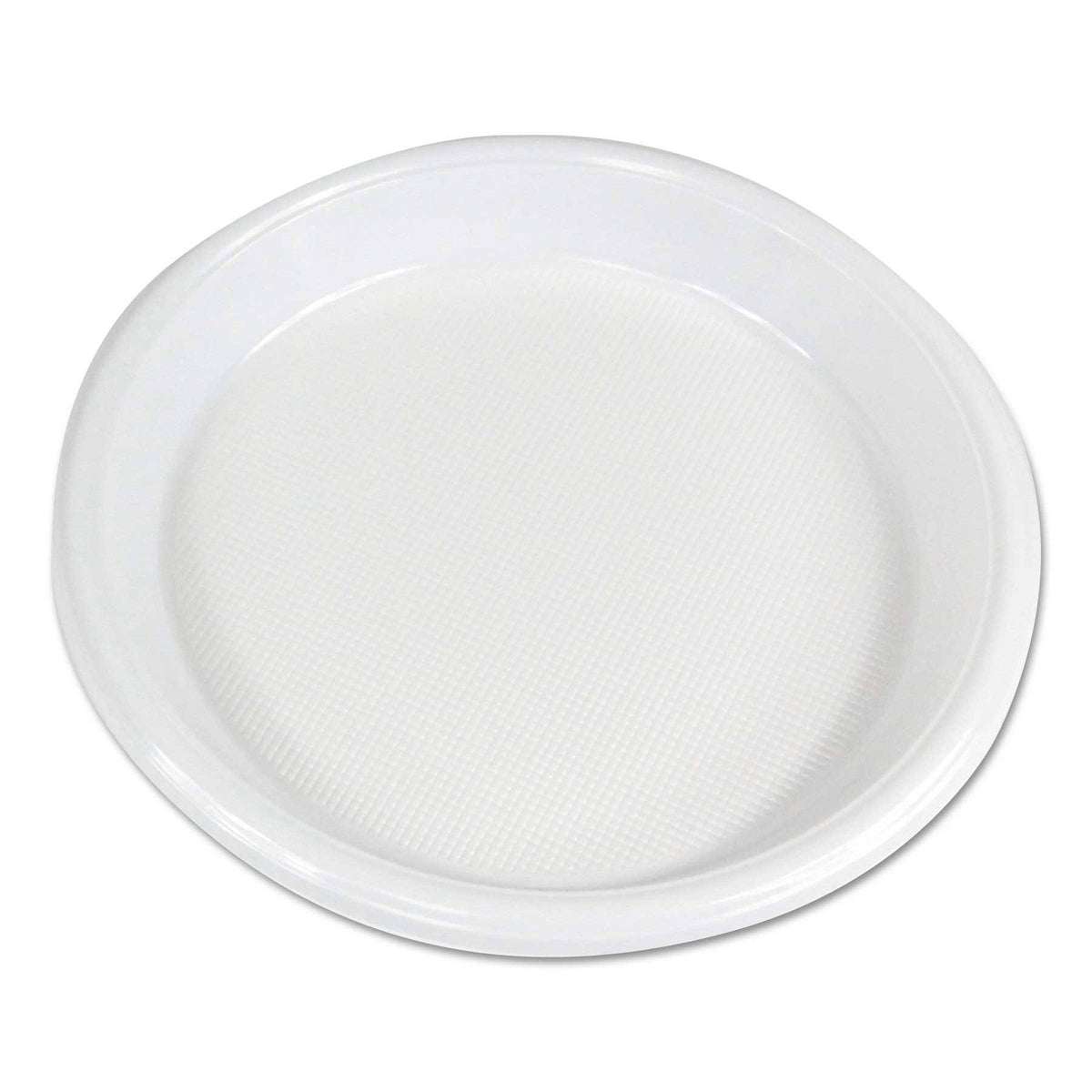 Hi-Impact Plastic Dinnerware Plate White 500-carton G557
