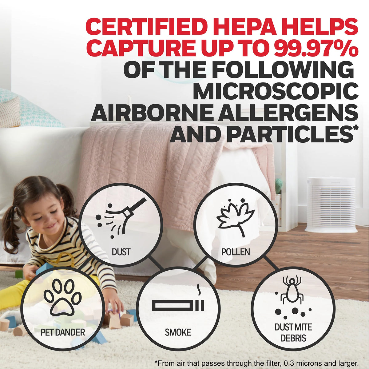 Air Purifier HEPA Filter 155 sq ft N448386