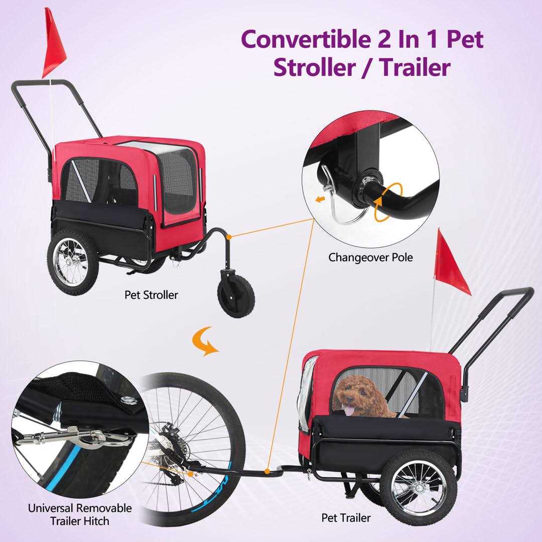 Dog Stroller Pet Carrier Cart S2471