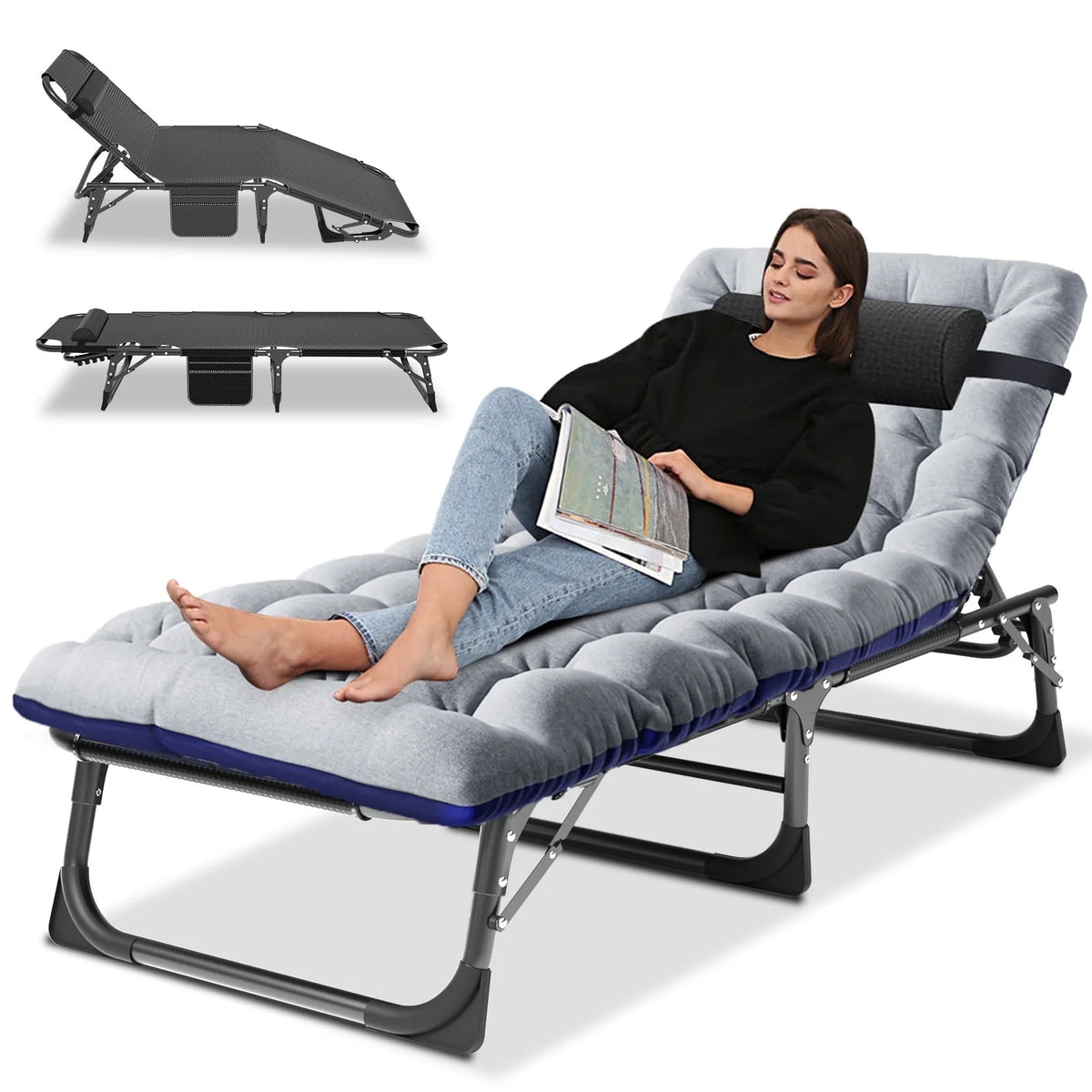 Folding Bed with Mattress and Carry Bag C5296