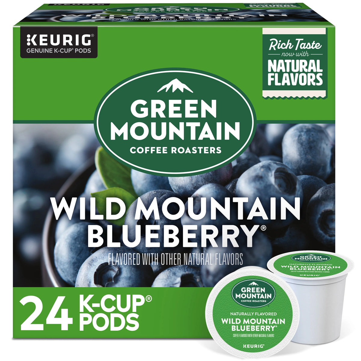 Light Roast Blueberry Coffee Pods 24 Count K9842