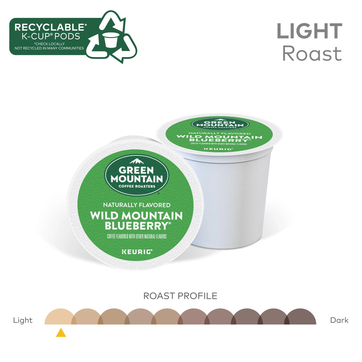 Light Roast Blueberry Coffee Pods 24 Count K9842