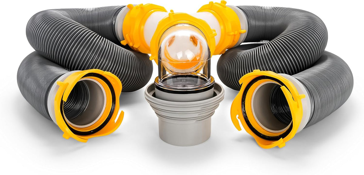 20' Sewer Hose Kit with Swivel Fittings and Wye Connector E6332