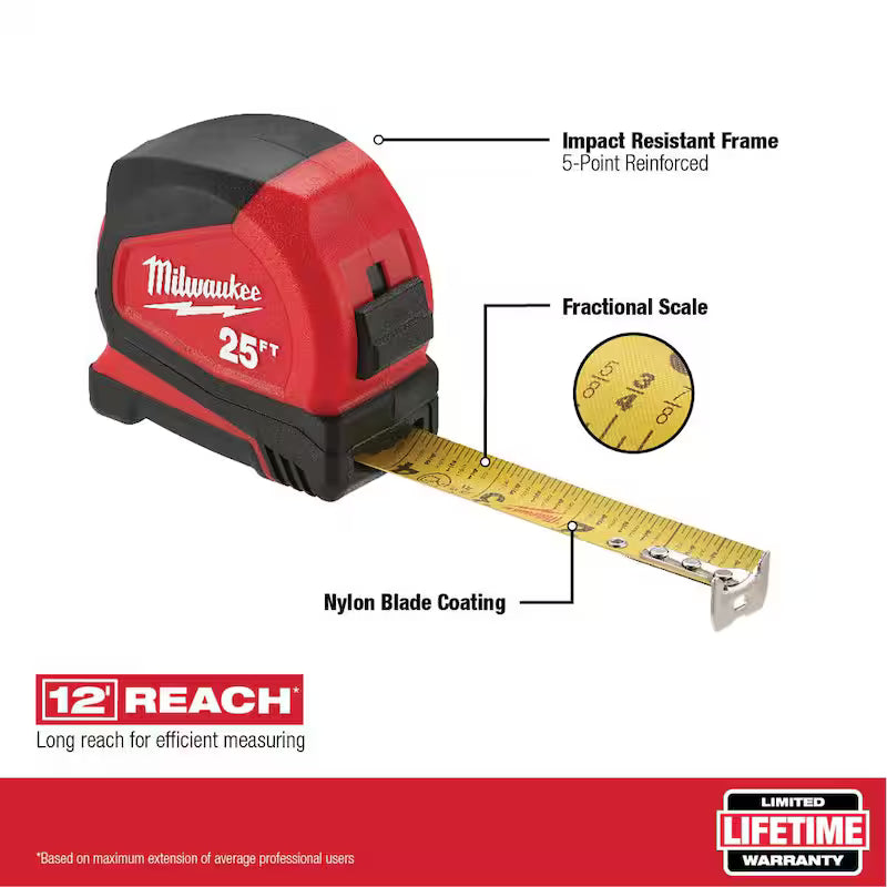 Compact Tape Measure with Pliers O303501