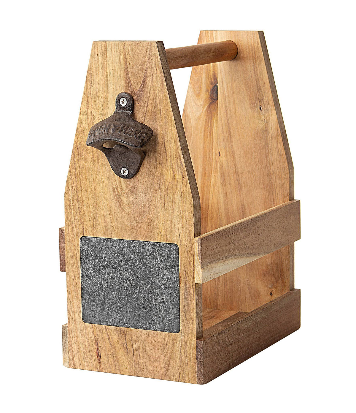 Acacia Slate Beer Carrier with Bottle Opener Y772852