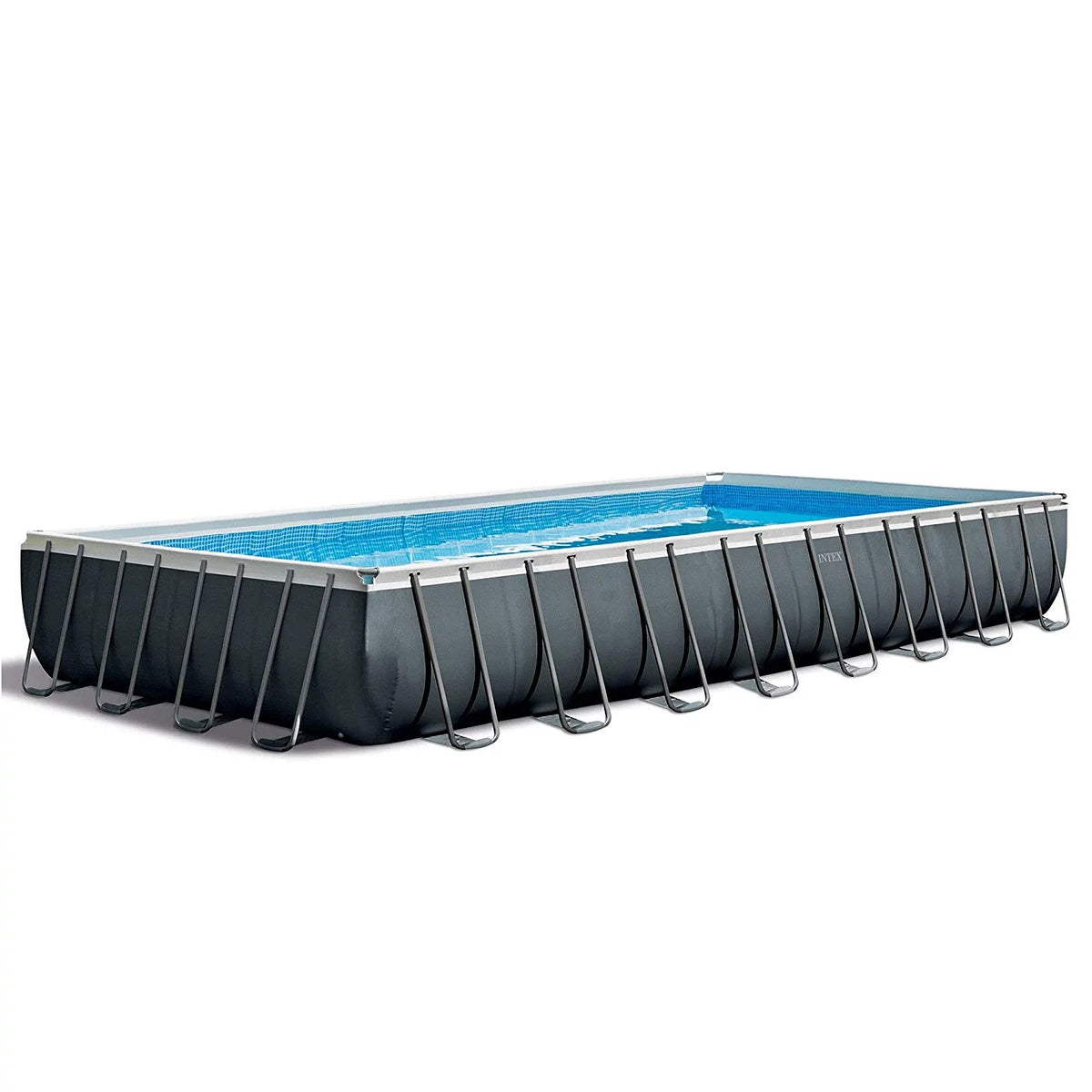 32' x 16' x 52 Rectangular Frame Swimming Pool with Pump G989738