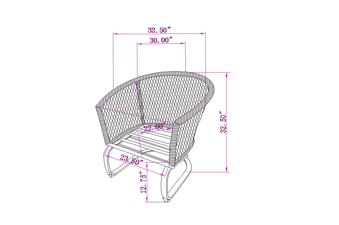 3-Piece White Wicker Outdoor Chat Set M14845