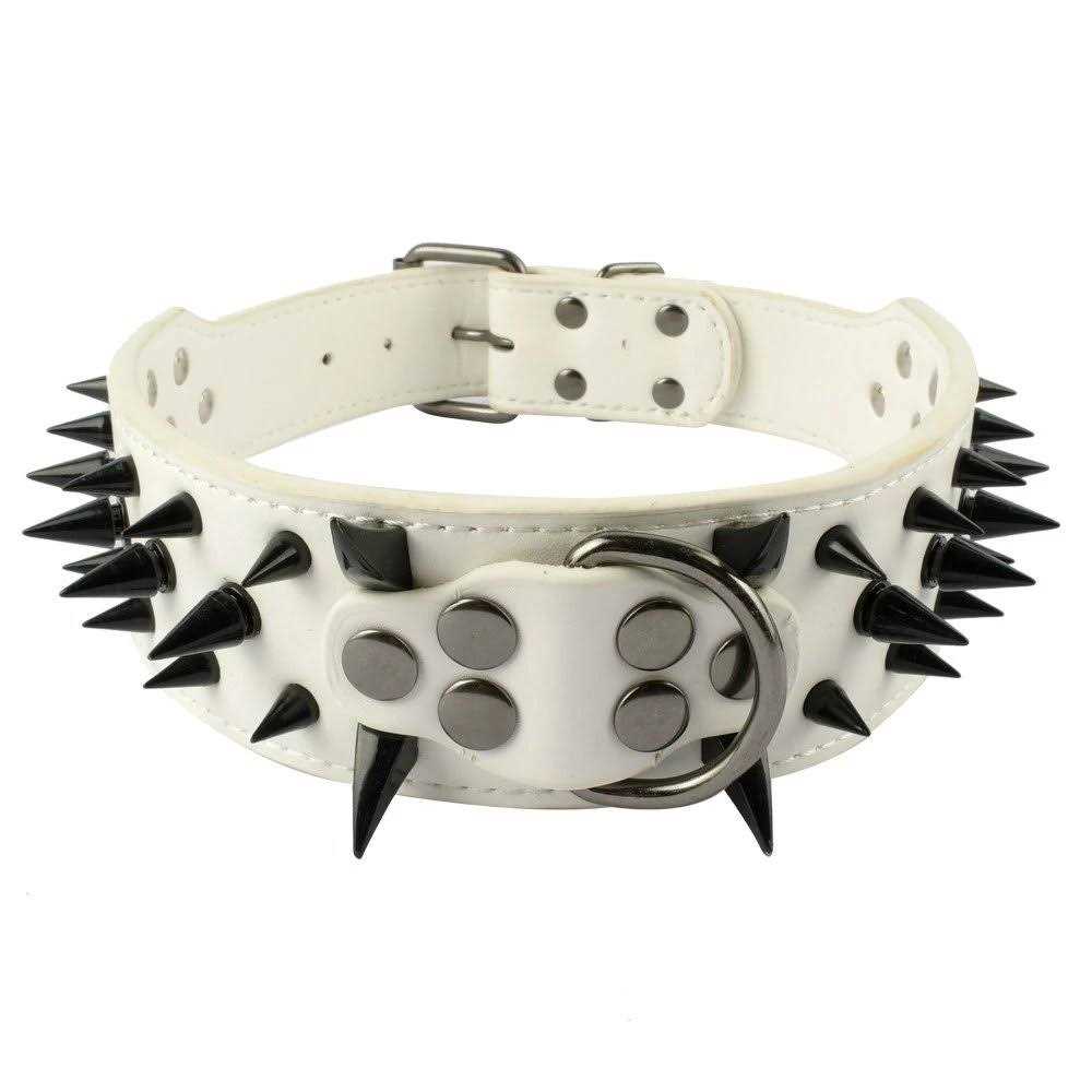 Black Leather Studded 3 Pcs Dog Collar Leash Harness Set K6288