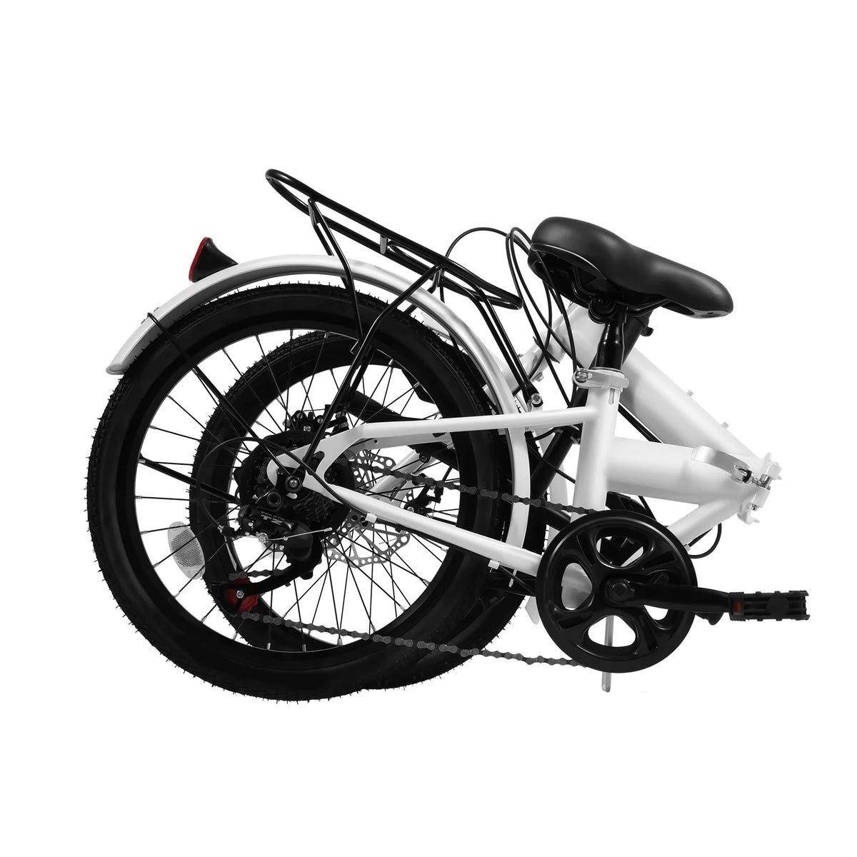 20-inch Wheels 7 Speed Folding Bike White F584