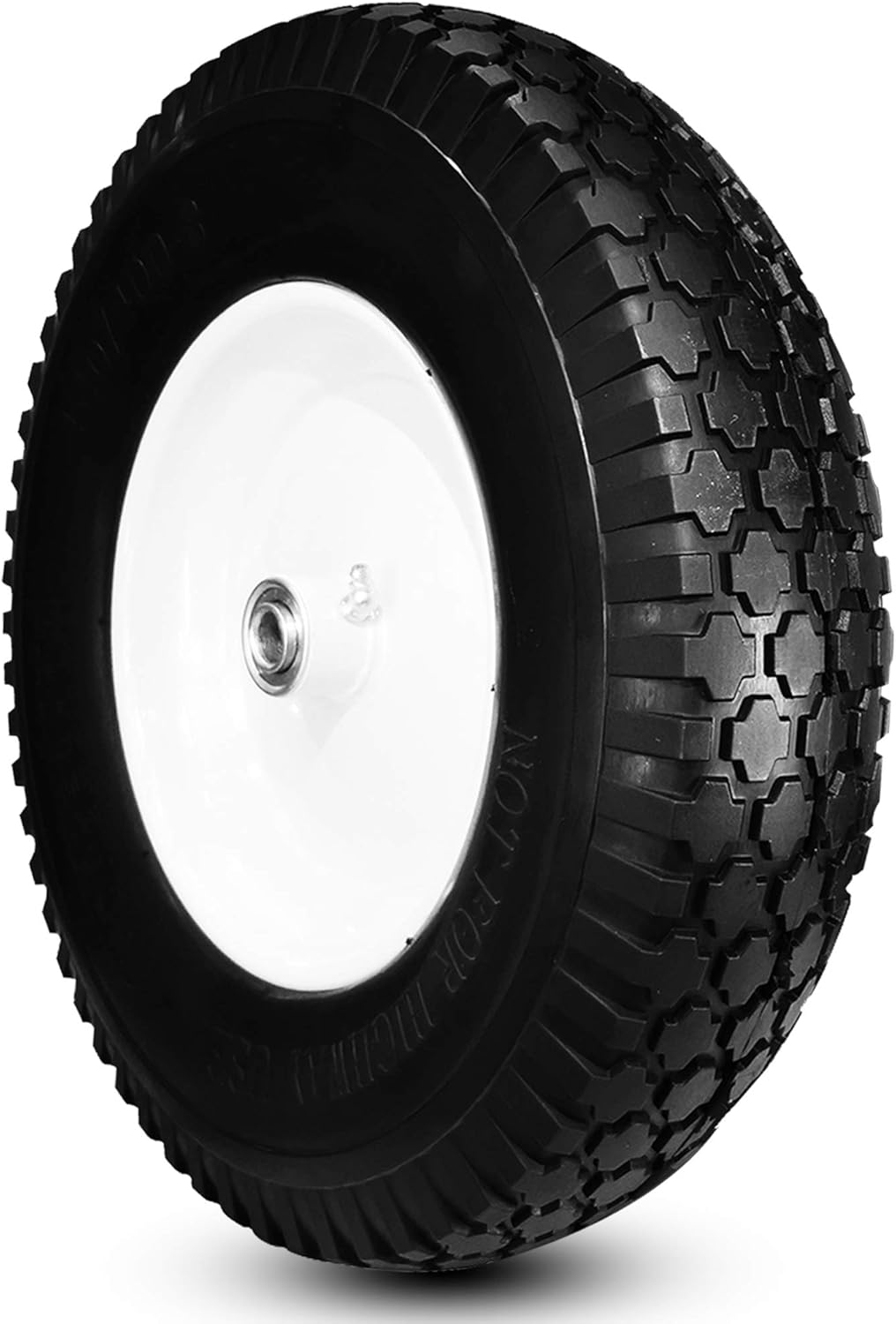 Black 4.80/4.00-8 Flat Free Wheelbarrow Tire with Steel Rim P736