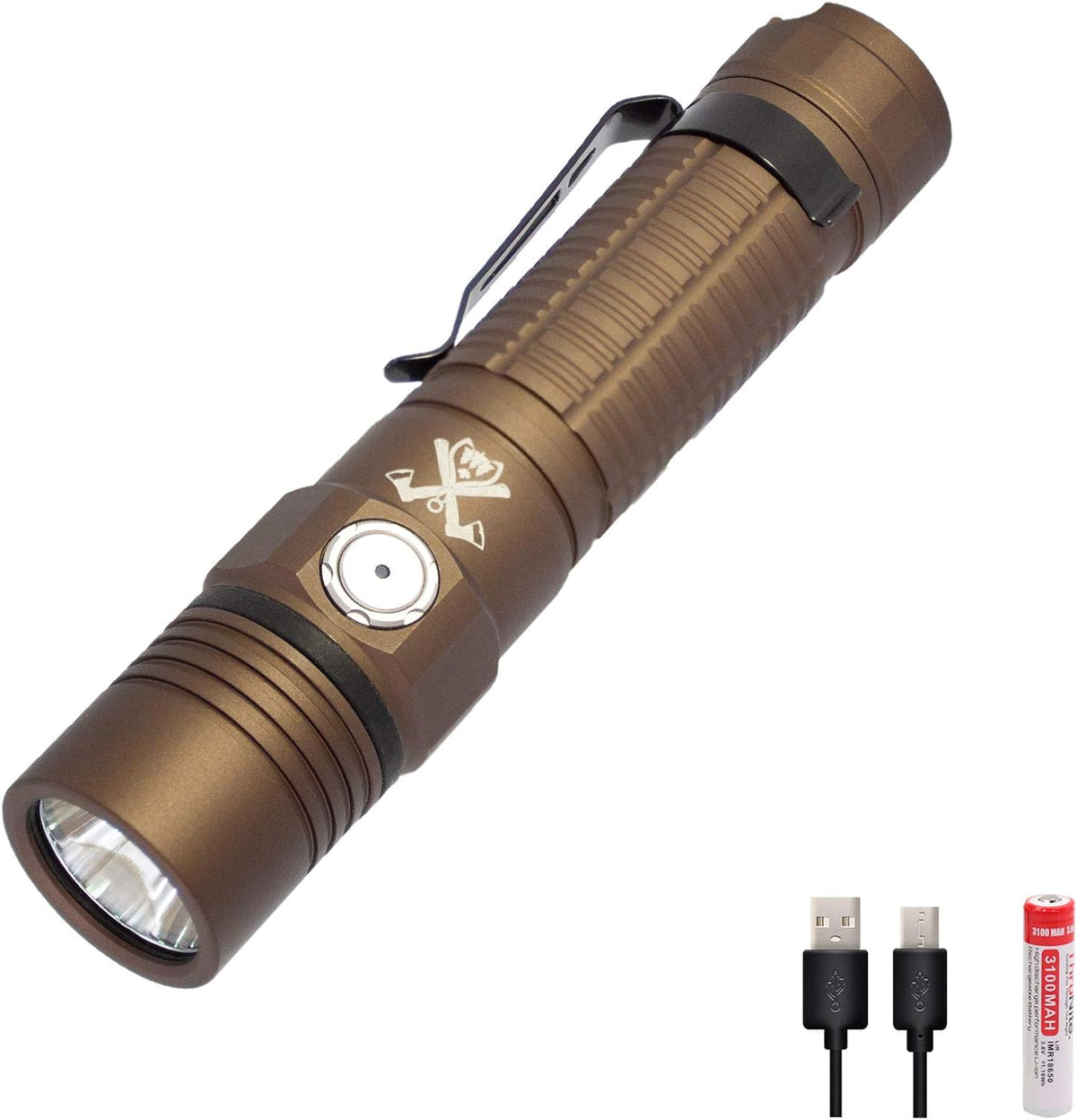 2300 High Lumens USB Rechargeable LED Flashlight E8243