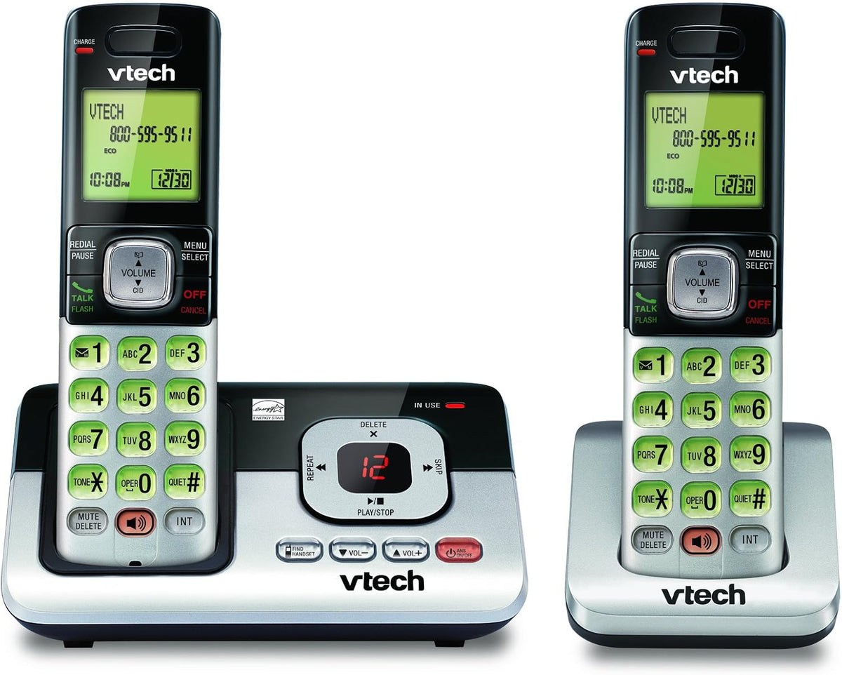 2-Handset Cordless Phone with Answering System S86952
