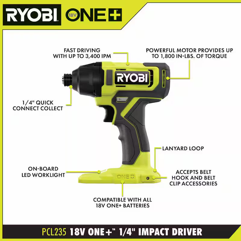 18V Cordless 2-Tool Combo Kit with Drill/Driver and Impact Driver I699837
