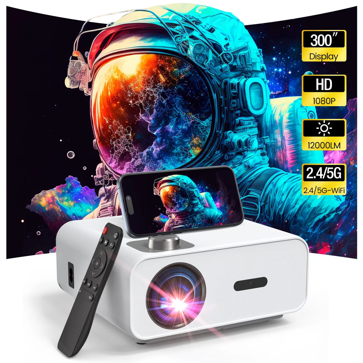8500L Native 1080P 5G WiFi Bluetooth Projector H263