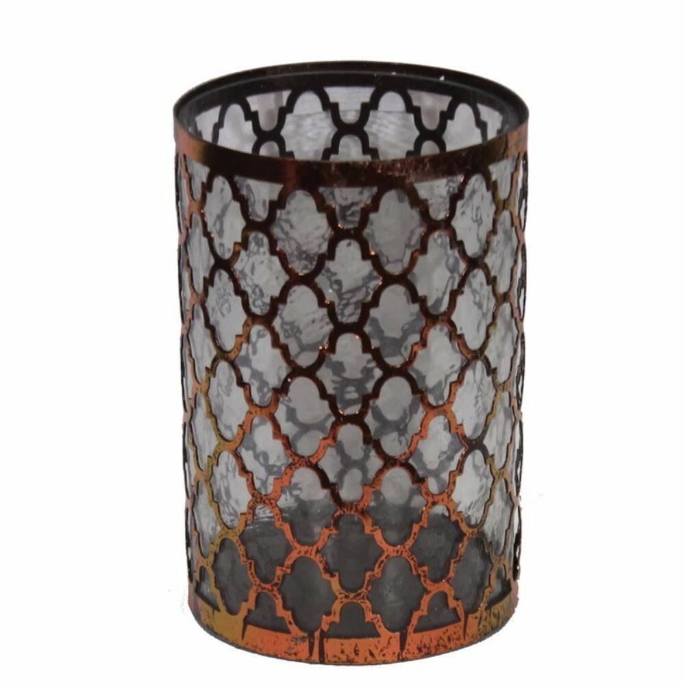 Metal-Glass Candle Holder D980