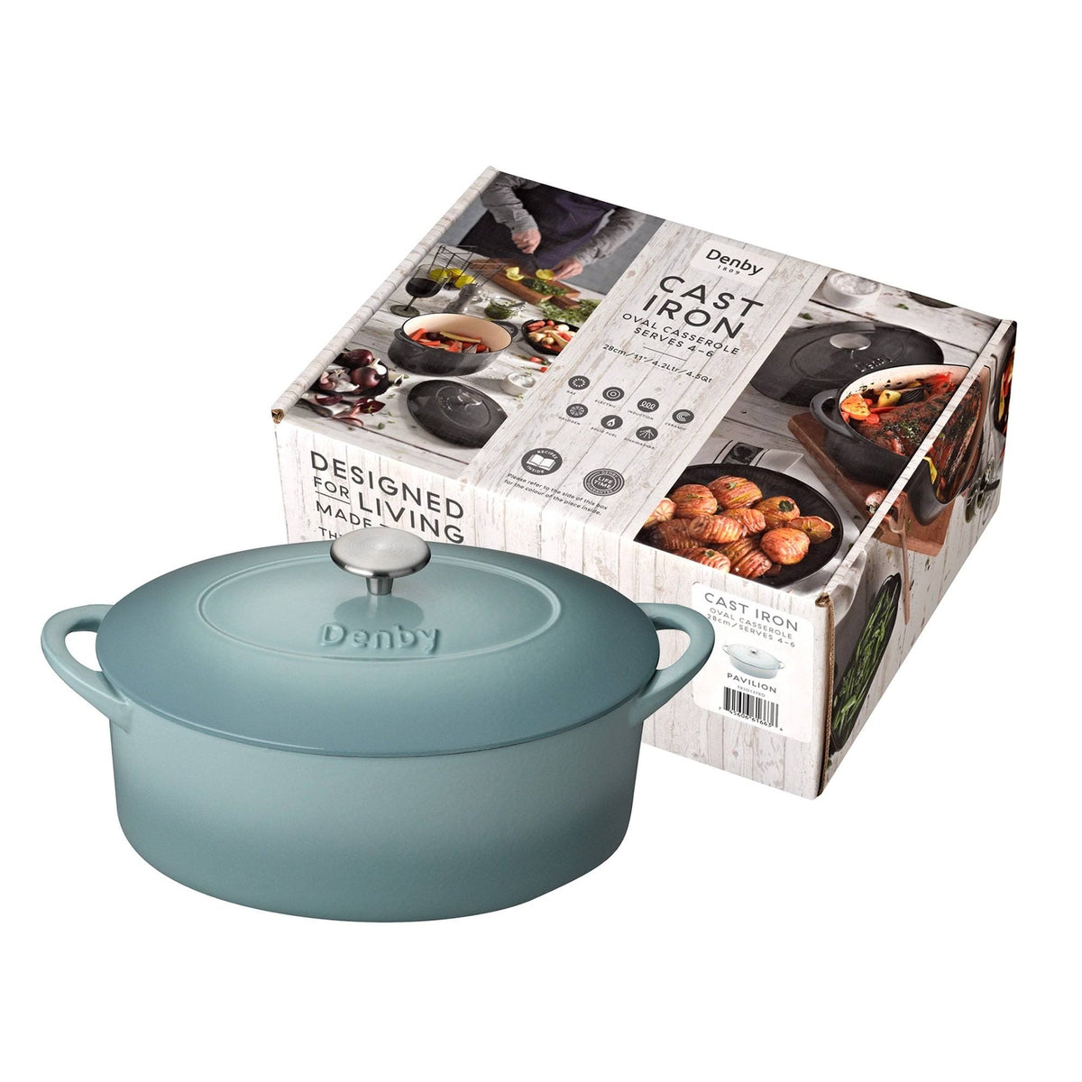 Blue Cast Iron Casserole Dish Y147