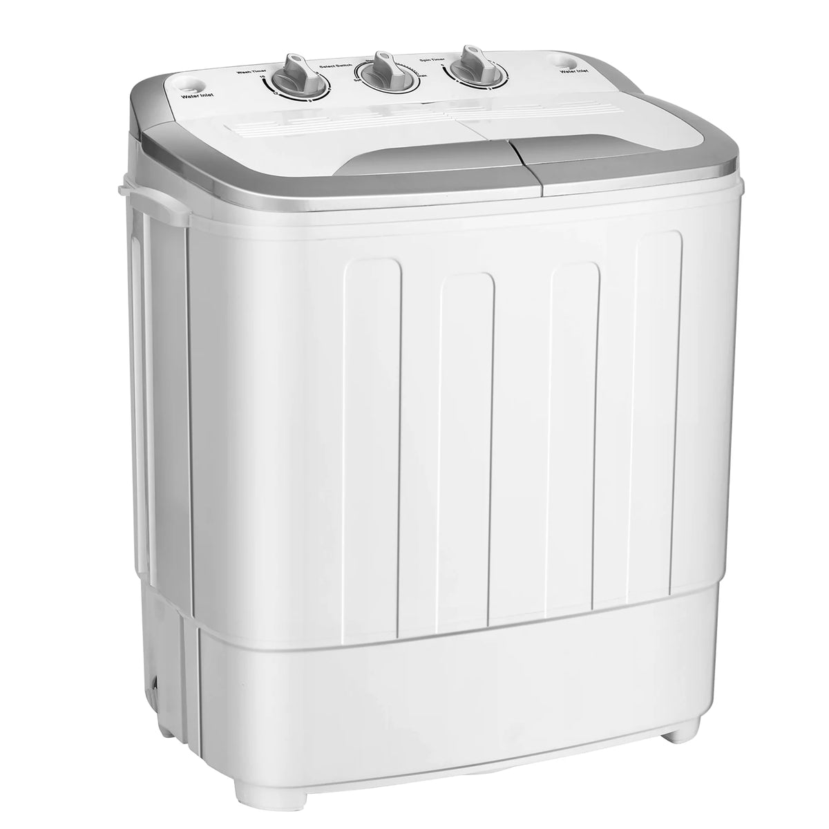 13lbs Portable Semi-Automatic Twin Tub Wash Machine Black O276279