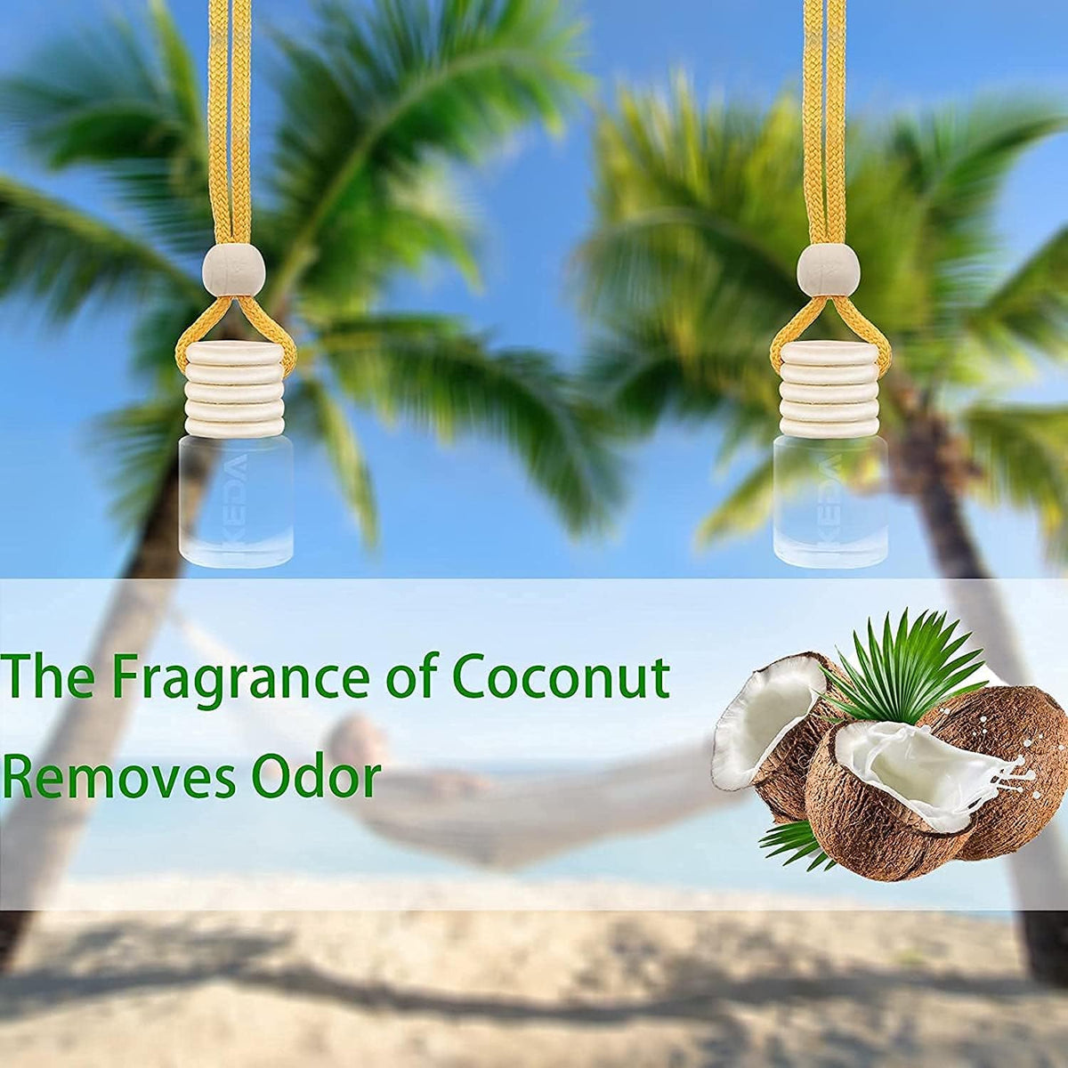 Car Air Fresheners 6-Pcs 4ml Hanging Diffuser Bottles R1559