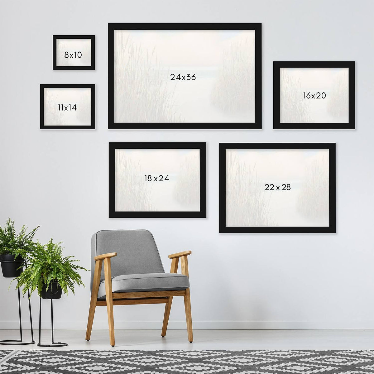 Black Framed Print 16x20 H351