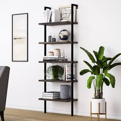 Black Ladder Bookcase O61250