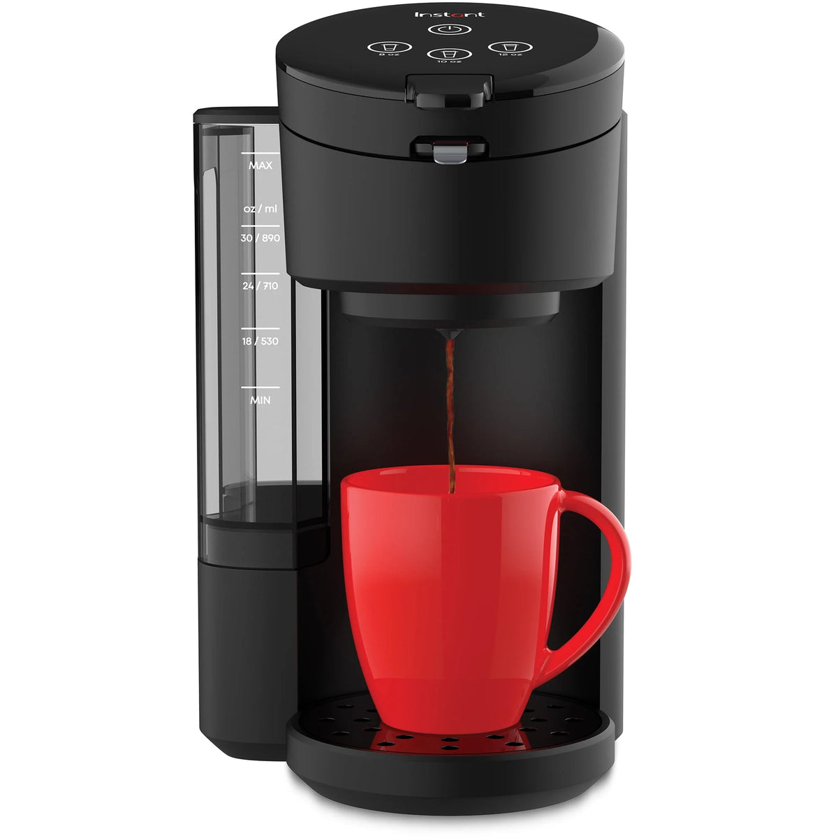 2-in-1 Single Serve Coffee Maker for K-Cup Pods and Ground Coffee, Black R464