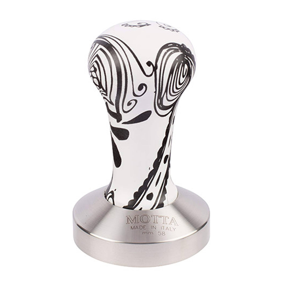 58mm Ash Wood Coffee Tamper with Stainless Steel Flat Base J4010