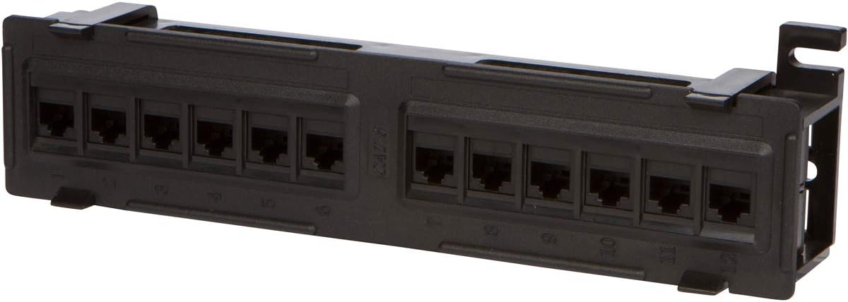 48 Port Cat6 RJ45 Patch Panel with Punch Down Tool and Cable Management System B6474