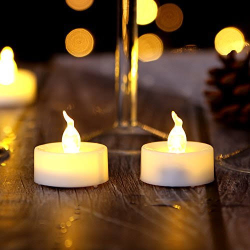 100 Battery Operated LED Warm White Tea Light Candle W576166